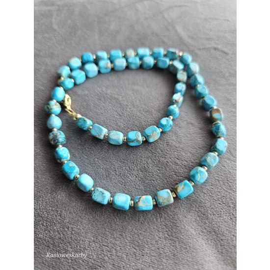 Naszyjnik z jaspisu niebieski