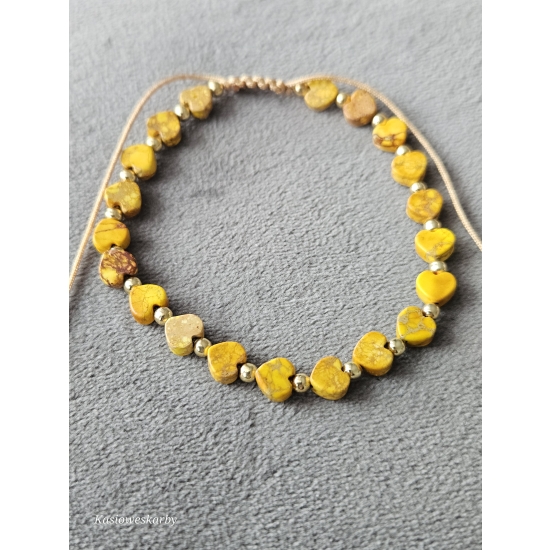 Bransoletka serca- Jaspis