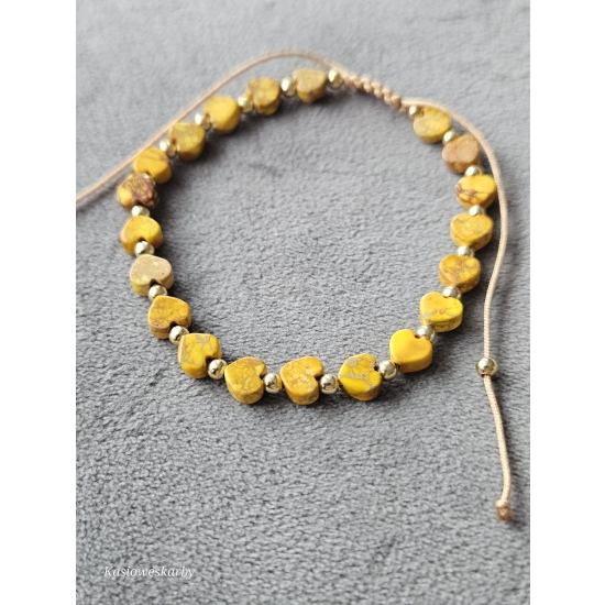 Bransoletka serca- Jaspis