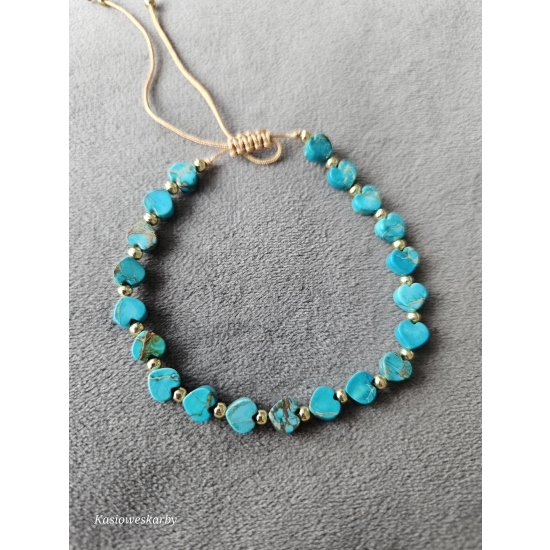 Bransoletka serca- Jaspis