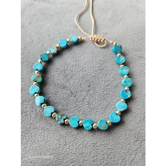 Bransoletka serca- Jaspis